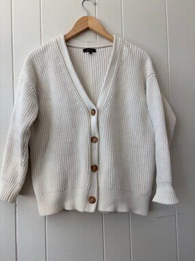 Quince 100% Organic Cotton Oversized Boyfriend Cardigan